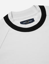 Load image into Gallery viewer, Fred Perry Raglan Sweat Top T-shirt - Snow White