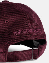 Load image into Gallery viewer, Norse Projects Thin Cord Sports Cap - Mulberry Red