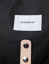 Load image into Gallery viewer, Sandqvist Roald Ground Backpack (Canvas) - Black/Natural Leather