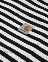 Load image into Gallery viewer, Carhartt-WIP Haldon Pocket T-Shirt - Haldon Stripe Black/White
