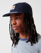 Load image into Gallery viewer, Carhartt-WIP Southfield Cap (Seersucker) - Dark Navy Blue
