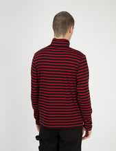 Load image into Gallery viewer, Calvin Klein Stripe L/S Turtleneck - CK Black/Red
