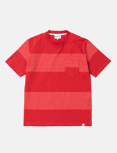 Load image into Gallery viewer, Norse Projects Johannes Block Stripe T-Shirt - Askja Red
