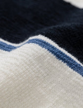 Load image into Gallery viewer, Norse Projects Johannes Textured Stripe Long Sleeve T-Shirt - Dark Navy Blue
