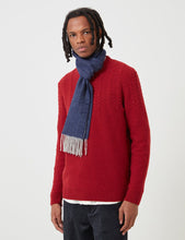 Load image into Gallery viewer, Barbour Herringbone Double Faced Scarf - Grey/Navy Blue
